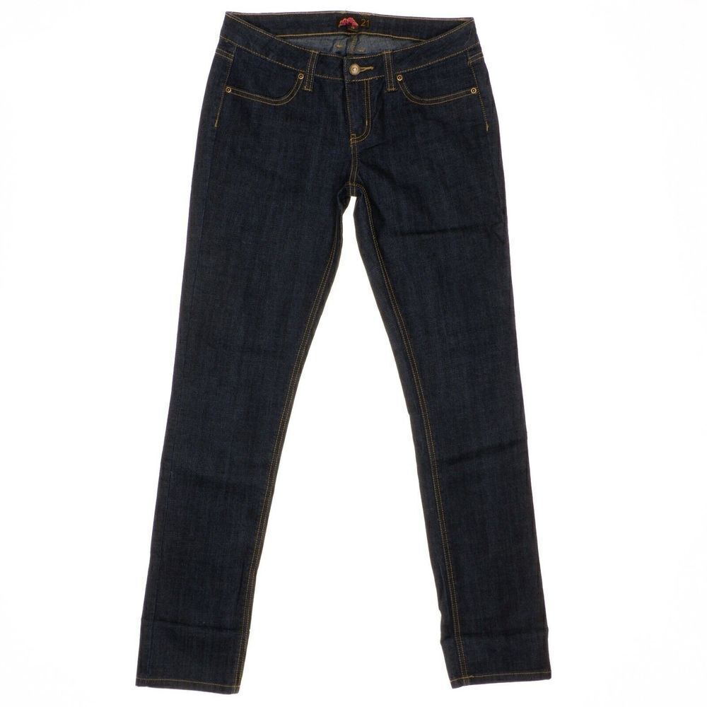 Forever 21 Slim Leg Jeans Size 28 Womens Blue Denim Stretch Measures 30 x 31.5